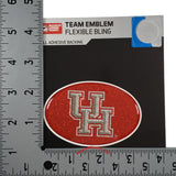 Houston Cougars Bling Oval Auto Emblem