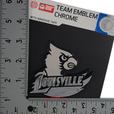 Louisville Cardinals Die Cut Silver Auto Emblem