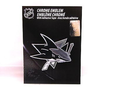 San Jose Sharks Die Cut Silver Auto Emblem