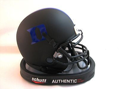 duke mini football helmet Duke Blue Devils Matte Black Helmet with Blue Logo Schutt Mini Helmet – Engine30Sports