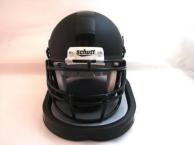 Duke Blue Devils Matte Black Helmet with Black Logo Schutt Mini Helmet – Engine30Sports
