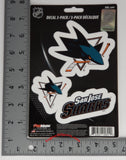 San Jose Sharks Die Cut Decal Sheet - 3 Decals (Style 1)