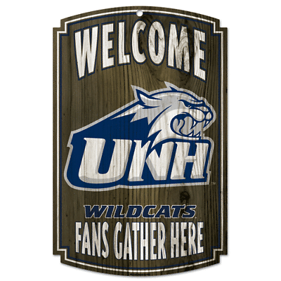 New Hampshire Wildcats 11"x17" Wood Sign