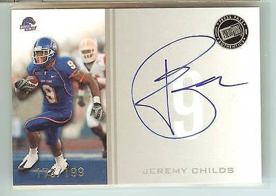 Jeremy Childs Boise State 2009 Press Pass Silver Level Autograph #173/199