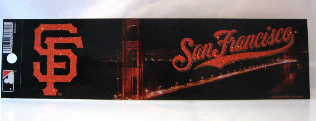 San Francisco Giants Bumper Sticker - Glitter