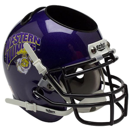 Western Illinois Leathernecks Schutt Mini Helmet Desk Caddy - Alternate 1
