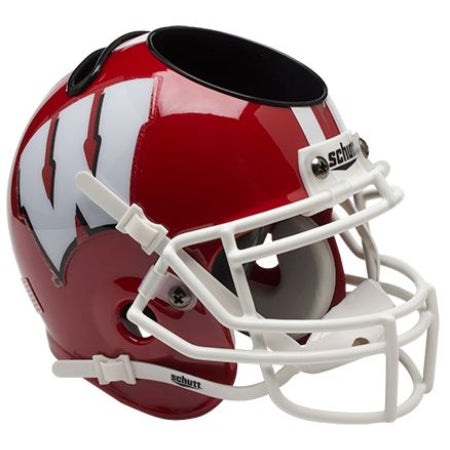 Wisconsin Badgers Schutt Mini Helmet Desk Caddy - Alternate 1