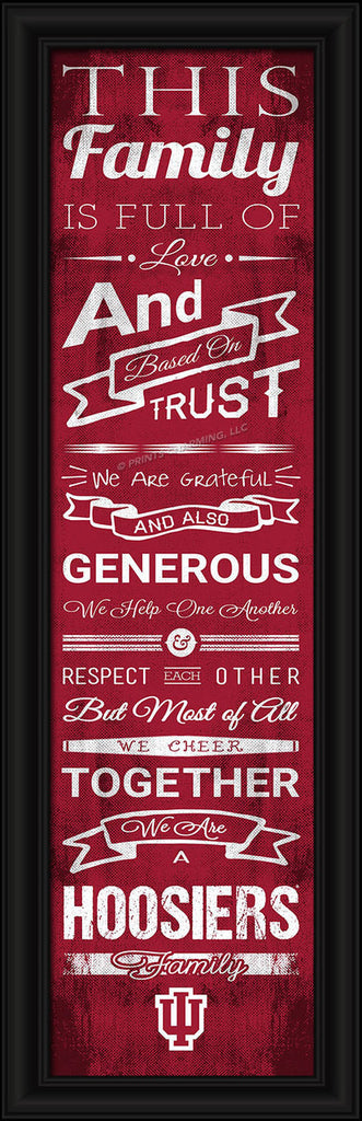 Indiana Hoosers 8"x24" Family Cheer Print