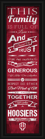 Indiana Hoosers 8"x24" Family Cheer Print