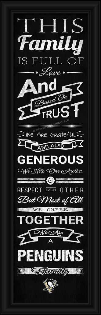 Pittsburgh Penguins 8"x24" Family Cheer Print