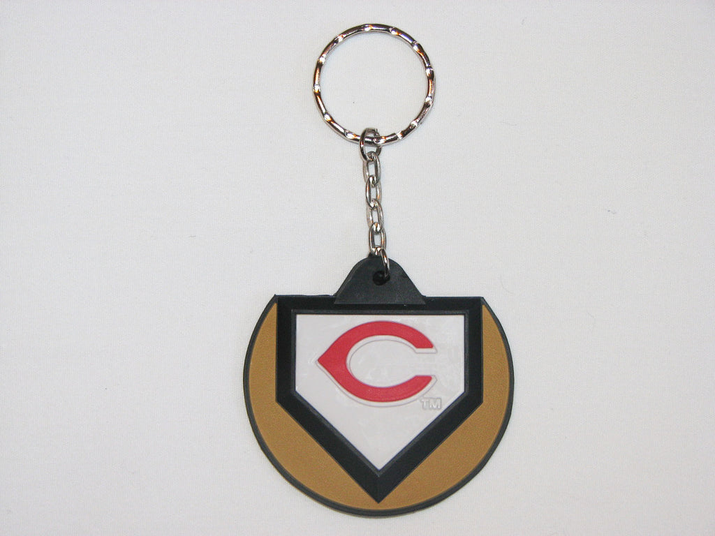 Cincinnati Reds Home Plate Style Keychain