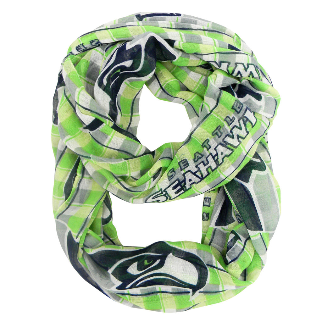 Seattle Seahawks Infinity Scarf - Plaid