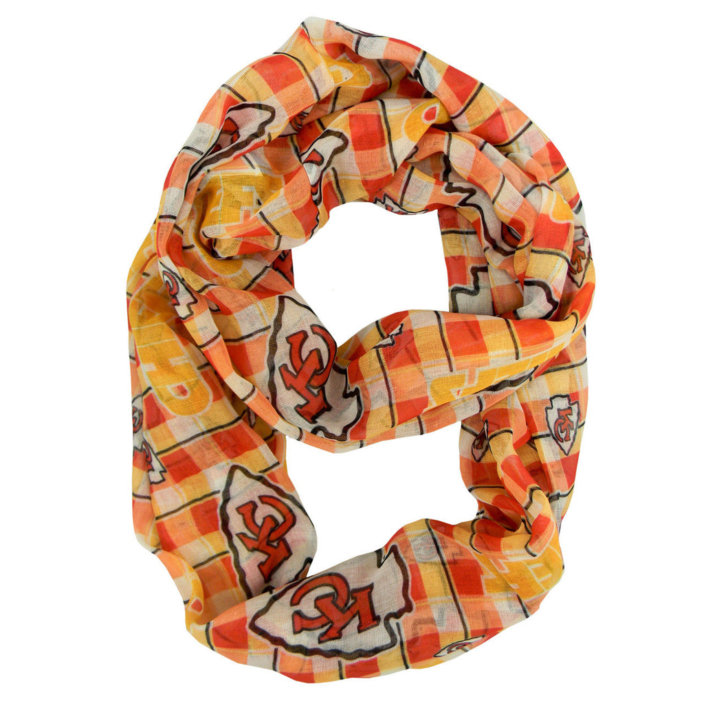 Kansas City Chiefs Infinity Scarf - Plaid