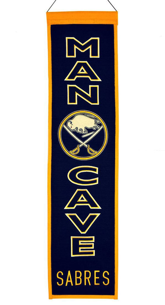 Buffalo Sabres 8"x32" Wool Man Cave Banner