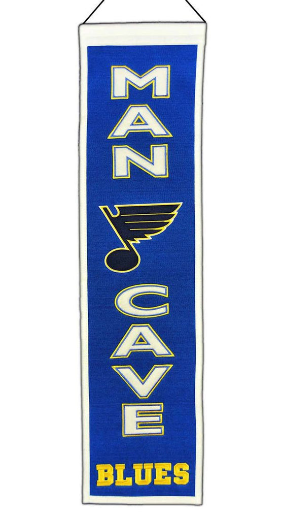 St. Louis Blues 8"x32" Wool Man Cave Banner