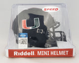 Miami Hurricanes Riddell Speed Mini Helmet - Nights Alternate