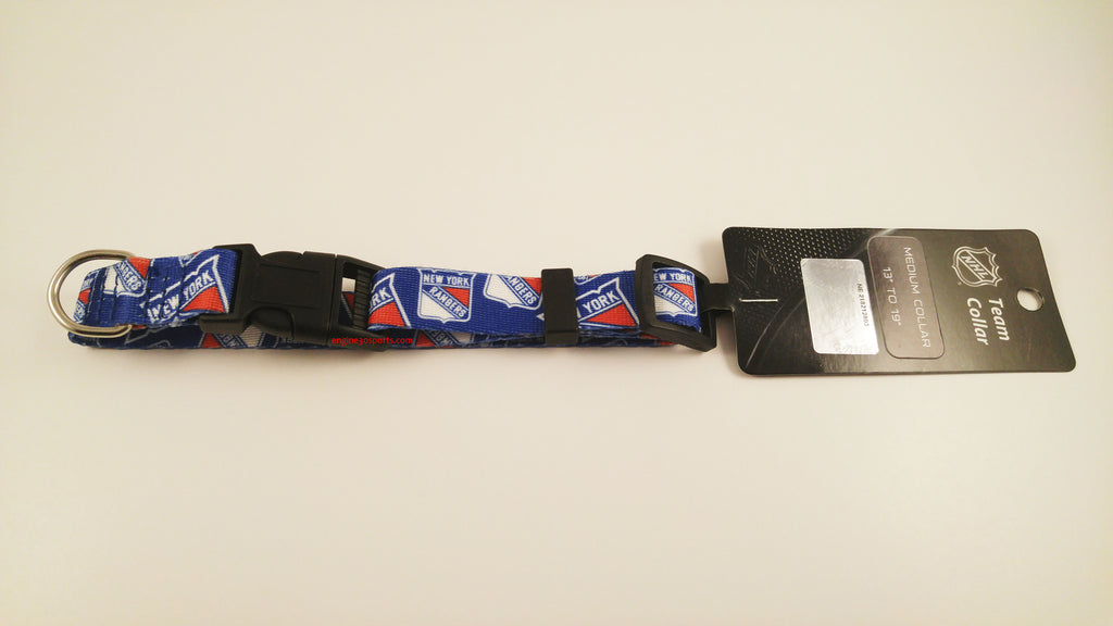 New York Rangers Pet Collar - Size Medium