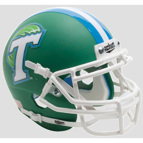 Tulane Green Wave Green Schutt XP Mini Helmet - Alternate 1
