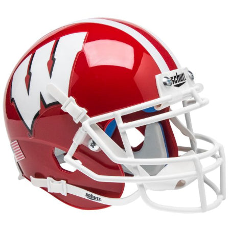Wisconsin Badgers Scarlet Schutt XP Mini Helmet - Alternate 1