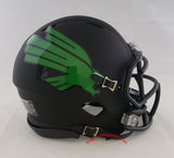 North Texas Mean Green Riddell Speed Mini Helmet - Matte Black