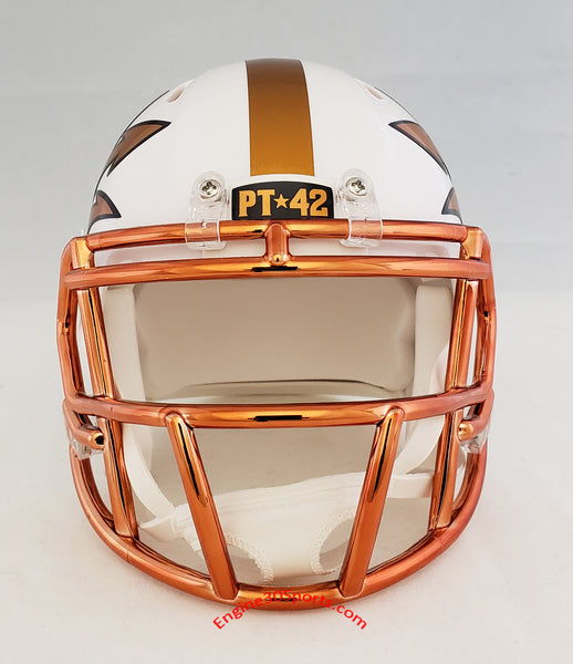 Arizona State Sun Devils White Riddell Speed Chrome Orange mask 2015-2016  (last one)