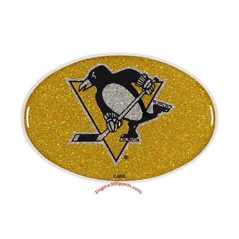 Pittsburgh Penguins Bling Oval Auto Emblem