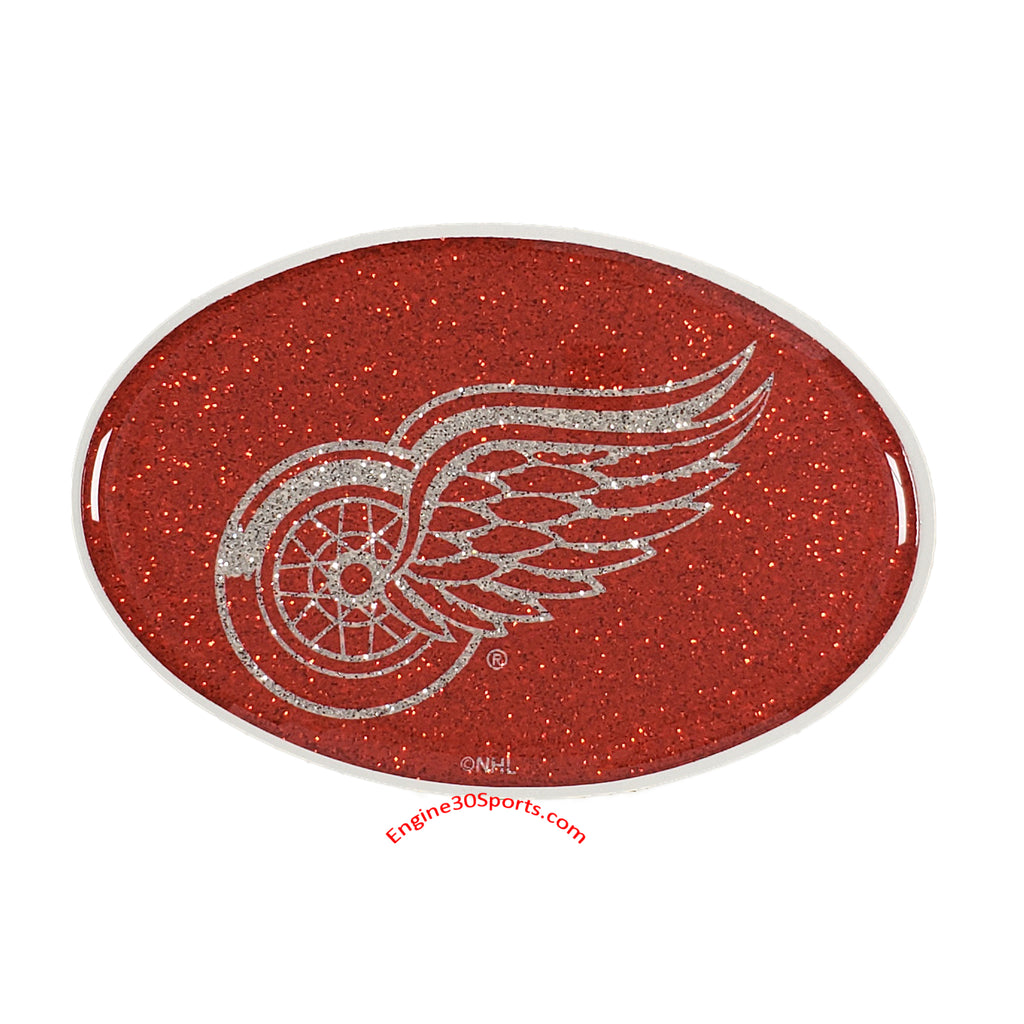 Detroit Red Wings Bling Oval Auto Emblem
