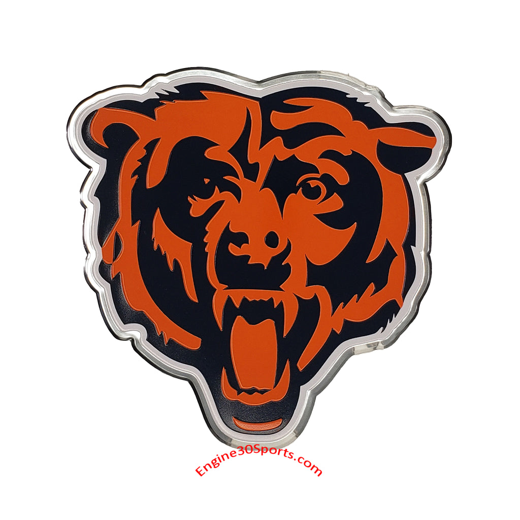 Chicago Bears Die Cut Color Auto Emblem - Bear Head Logo