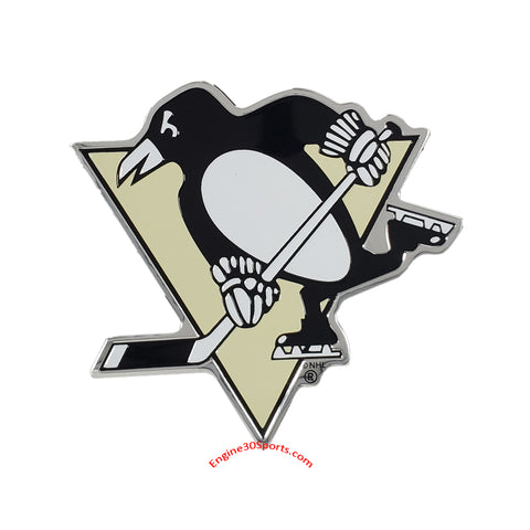 Pittsburgh Penguins Die Cut Color Auto Emblem - Old Gold Color Logo