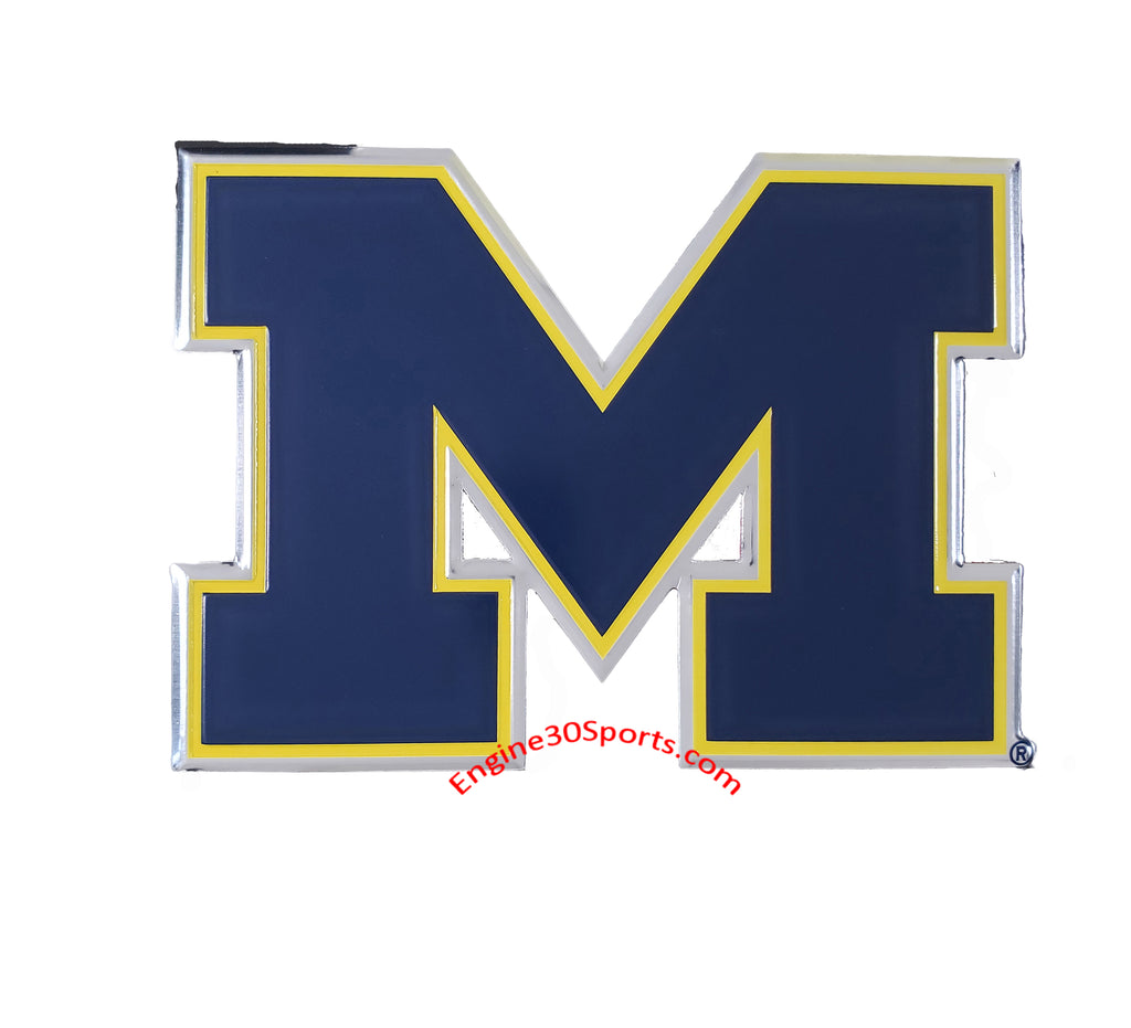 Michigan Wolverines Die Cut Color Auto Emblem - Blue