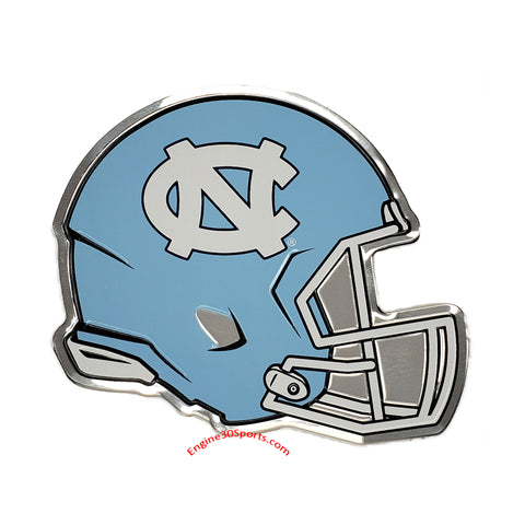 North Carolina Tar Heels Die Cut Color Helmet Auto Emblem - White NC