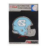 North Carolina Tar Heels Die Cut Color Helmet Auto Emblem - White NC