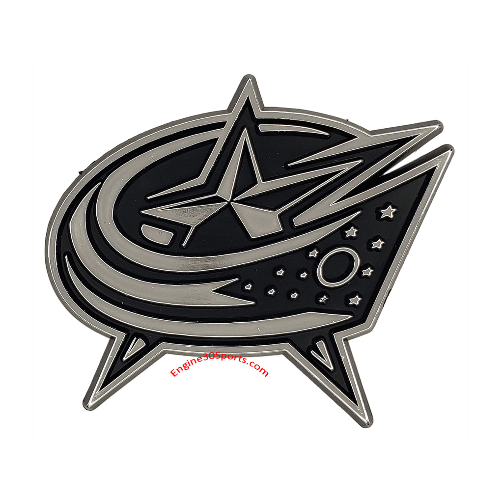 Columbus Blue Jackets Die Cut Silver Auto Emblem