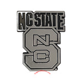 North Carolina State Wolfpack Die Cut Silver Auto Emblem