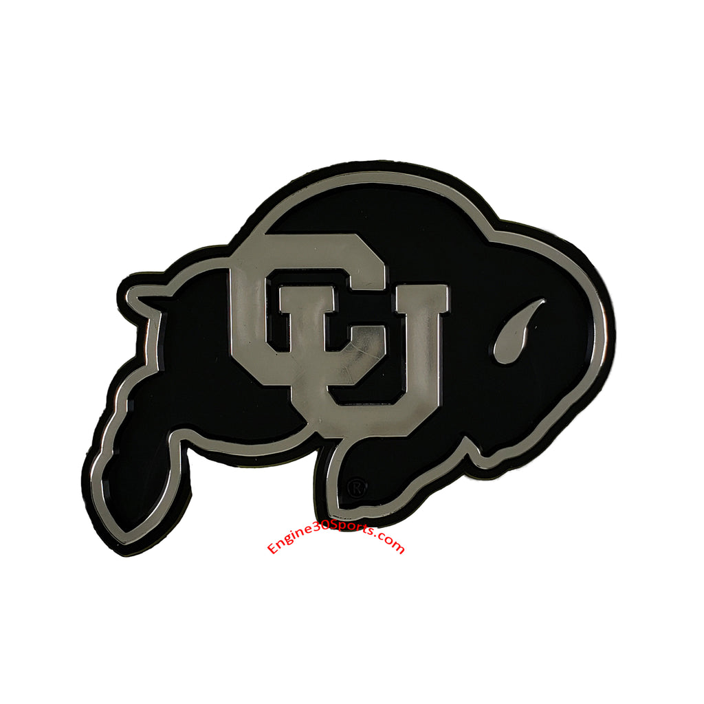 Colorado Buffaloes Die Cut Silver Auto Emblem