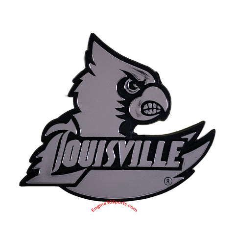 Louisville Cardinals Die Cut Silver Auto Emblem