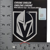 Vegas Golden Knights Die Cut Silver Auto Emblem