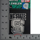 North Carolina State Wolfpack Die Cut Silver Auto Emblem