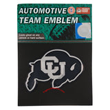 Colorado Buffaloes Die Cut Silver Auto Emblem