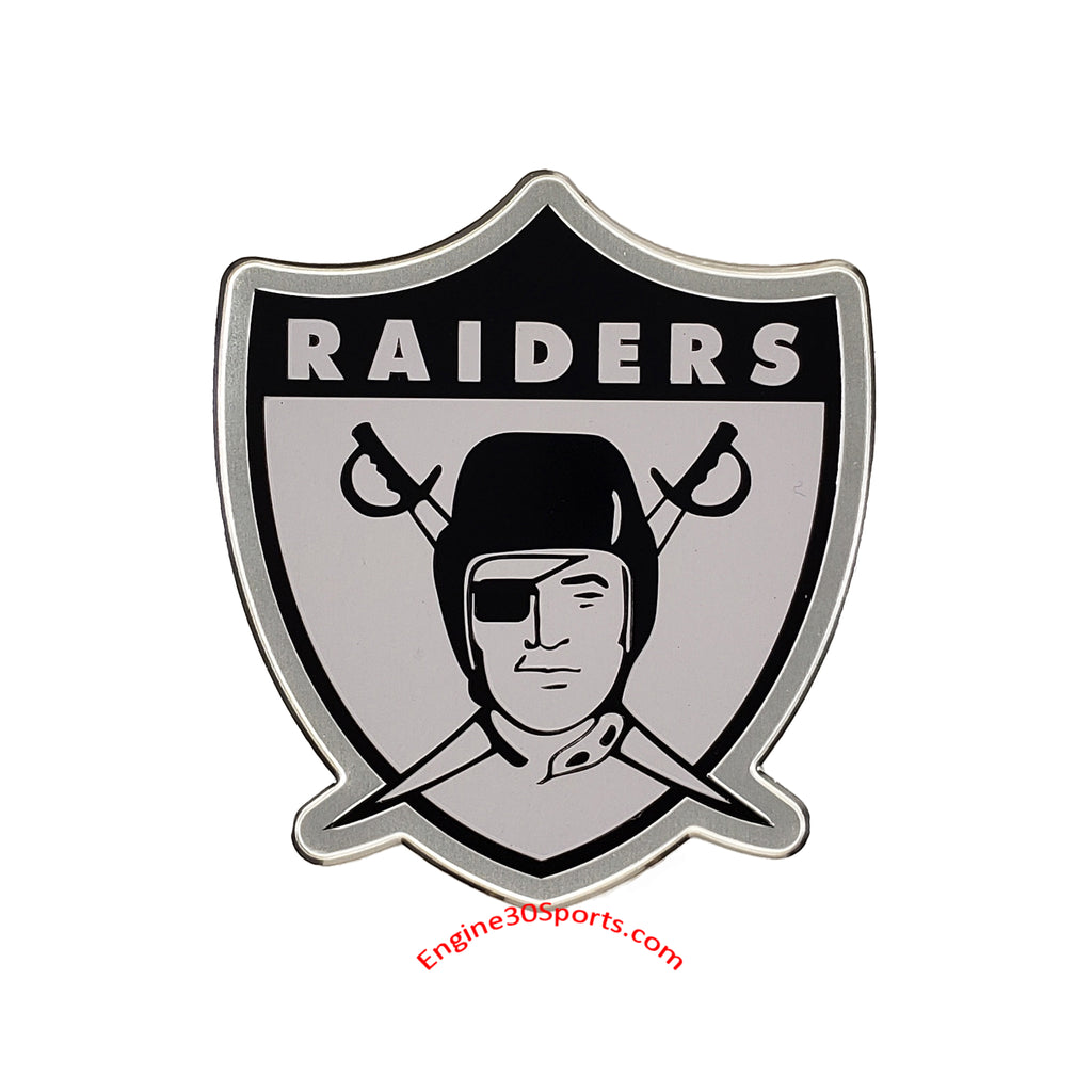 Oakland Raiders Throwback Logo Die Cut Color Auto Emblem