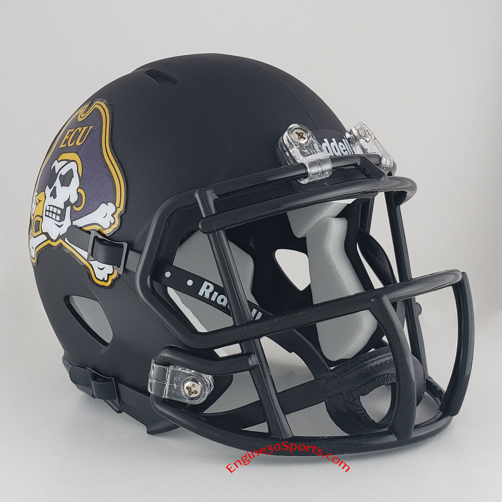 East Carolina Pirates Riddell Speed Mini Helmet - Matte Black Alternate