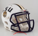 LSU Tigers Riddell Speed Mini Helmet - White Alternate
