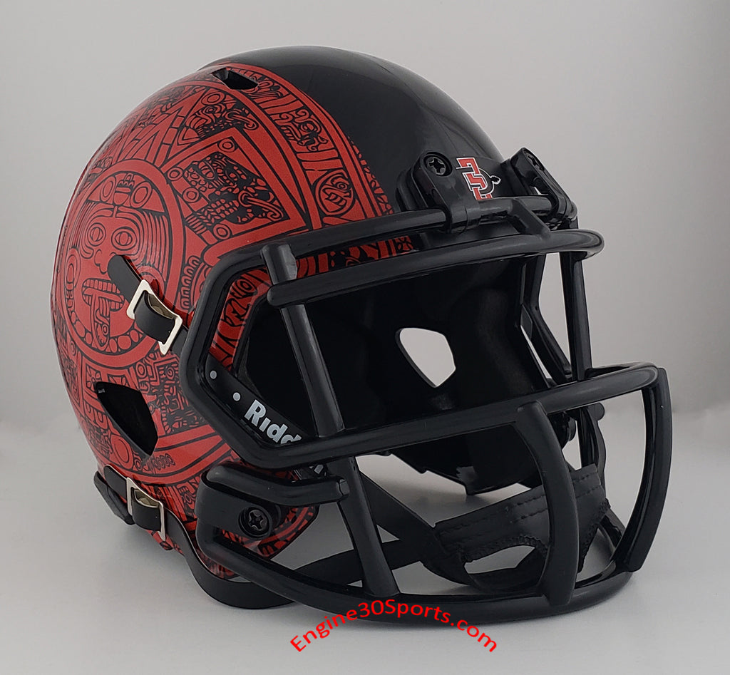 aztec football helmets San Diego State Aztecs Riddell Speed Mini Helmet – Engine30Sports