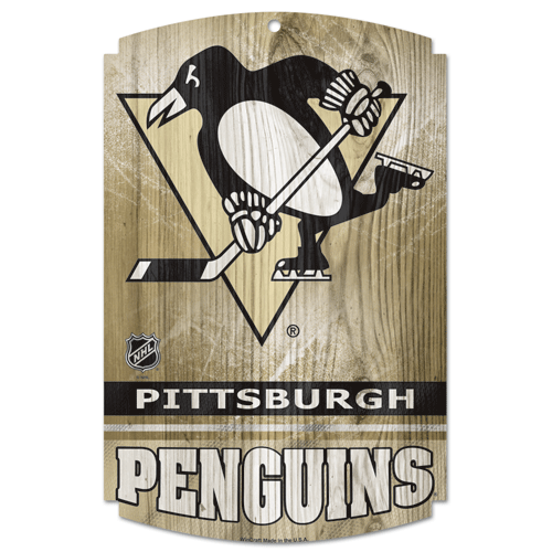 Pittsburgh Penguins 11"x17" Wood Sign