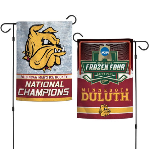 Minnesota Duluth Bulldogs 2018 National Champions 2 Sided Garden Flag