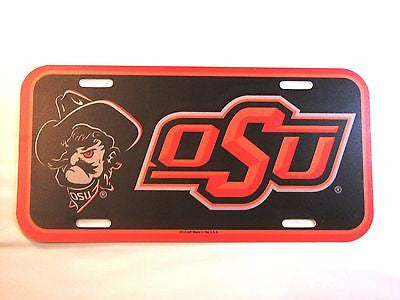 Oklahoma State Cowboys Plastic License Plate