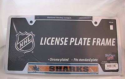 San Jose Sharks 6"x12" Metal License Plate Frame