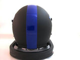 Duke Blue Devils Matte Black Helmet with Blue Logo Schutt Mini Helmet - Alternate 3 4