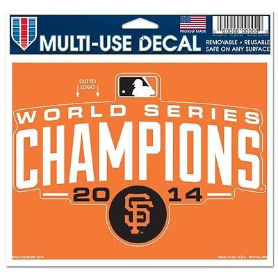 San Francisco Giants 2014 World Series Champions 5"x6" Decal