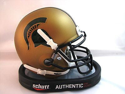 Michigan State Spartans Matte Gold Schutt Mini Helmet - Alternate 1